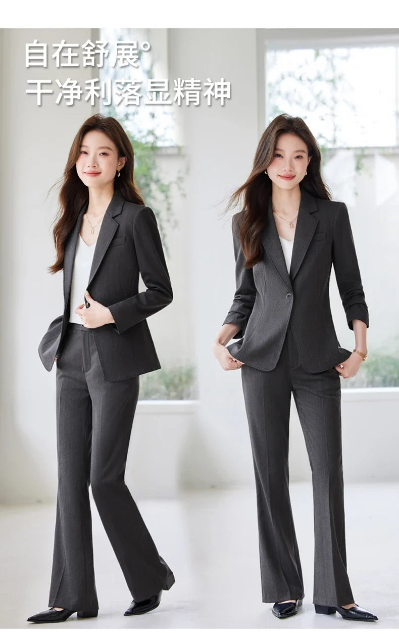 Fashion professional women's clothing, high-quality two-piece pants+jacket, exquisite elegant, new for autumn winter 2025