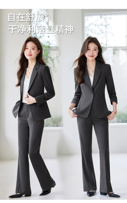 Fashion professional women's clothing, high-quality two-piece pants+jacket, exquisite elegant, new for autumn winter 2025