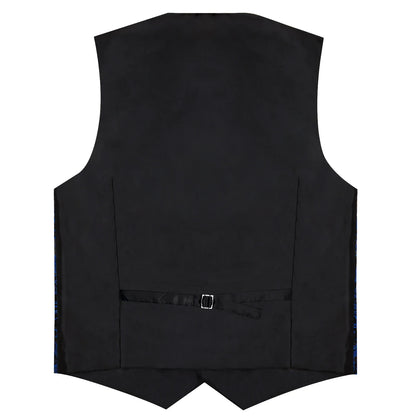 Men's Paisley Waistcoat Set – Single Breasted Formal Vest with Necktie and Pocket Square for Weddings and Business Events