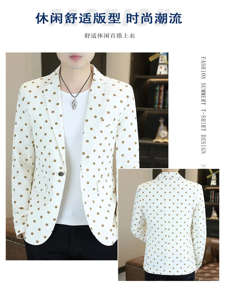 Blazer Men's Fashion Business Gentleman Groom Professional Gentleman Form-fitting Versatile Casual Formal Wear High-end Blazer