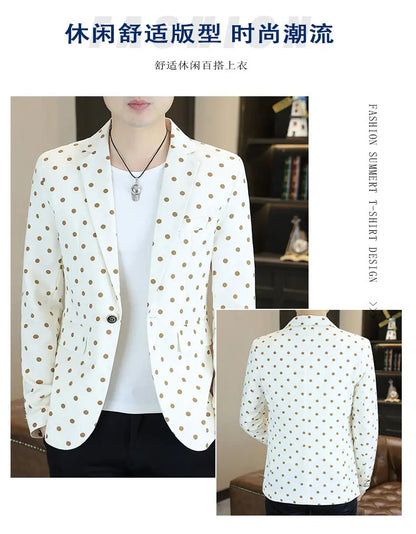 Blazer Men's Fashion Business Gentleman Groom Professional Gentleman Form-fitting Versatile Casual Formal Wear High-end Blazer