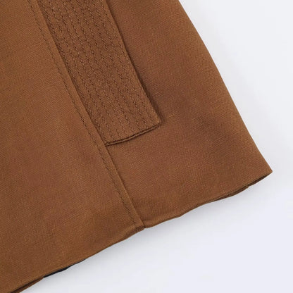 2026 Vintage Fashion Brown Sleeveless Trench Vest Lapel Collar Belted Waist Drawstring Sleeveless Waistcoat With Pockets