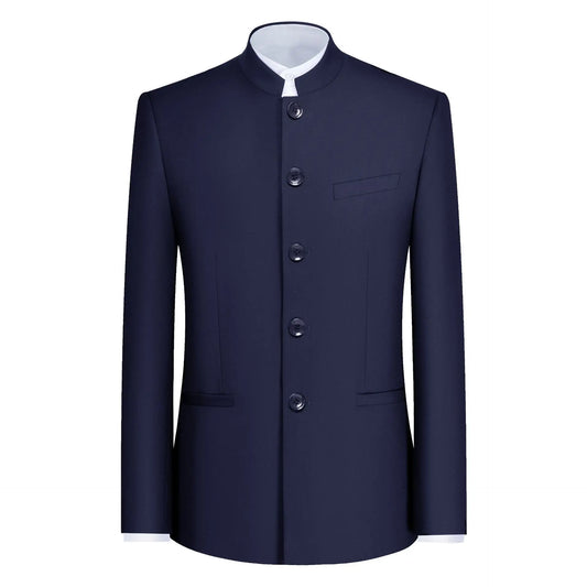 2026 Elegant Jacket Gentlemen Chinese Style Stand Collar Blazer Men's Slim Fit Chinese Groom's Dress