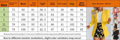 Fashionable Casual Print Long Sleeve Women's Suiting Skirt Ensemble Autumn Commute Wear Polyester Fabric Unisex O2O Sales