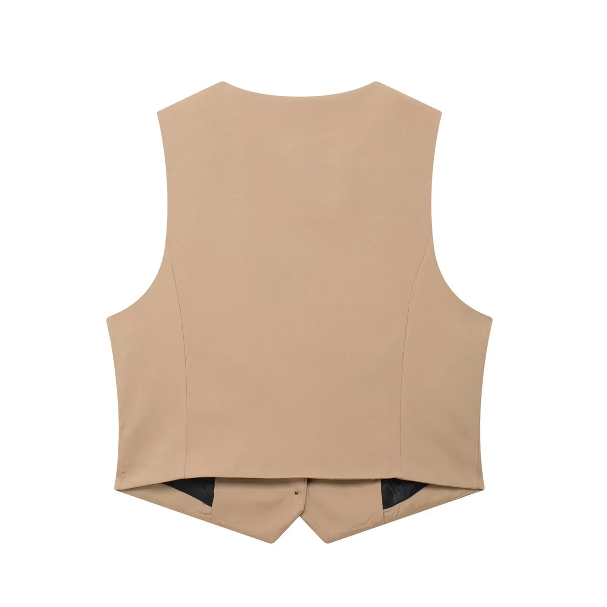 Cropped Formal Vests Woman Office Sleeveless Women's Suit Vest Summer Button Black White Short Vest Casual Working Vest