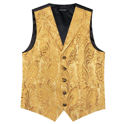 Men's Jacquard Floral Waistcoat Vest with Bowtie Set – Wedding & Formal