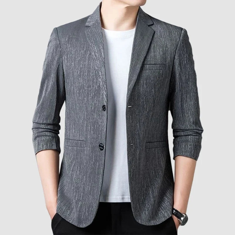 Men's Striped Smart Casual Blazer for Everyday Wear – Lightweight Spring Autumn Jacket