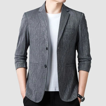 Men's Striped Smart Casual Blazer for Everyday Wear – Lightweight Spring Autumn Jacket