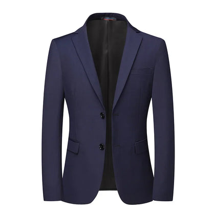Blazer Fashionable Business Outdoor Gentleman, Trendy Solid Color Men, Formal Casual and Slimming Wedding Host Gentleman Blazer
