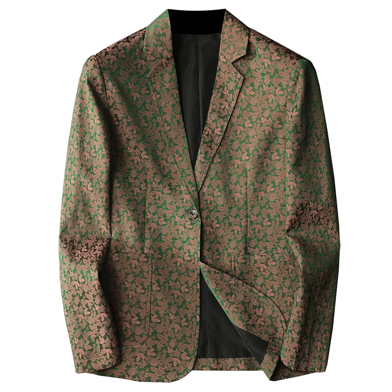 Luxury Retro Suit Jacket for Men Fashion Casual Business Formal Jackets Social Streetwear Office Blazers Men's Clothing M-4XL