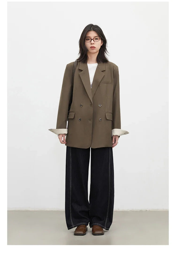 New Women Blazers Coat Loose Casual Plus Size Office Ladies Suit Jacket Spring Autumn 2026 Female Overcoat