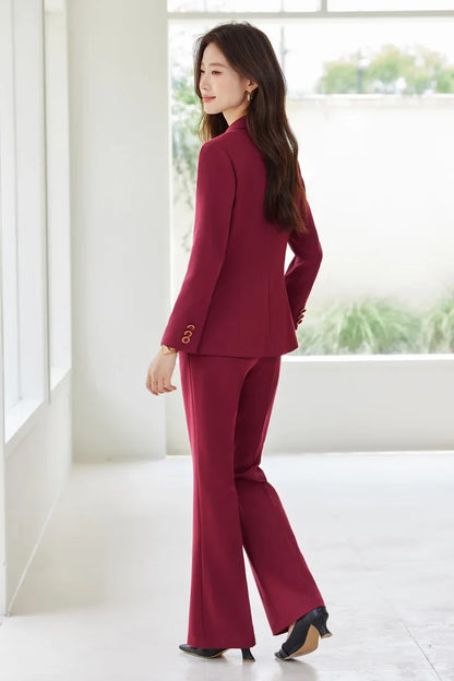 Elegant and fashionable professional women's wear, exquisite two-piece suit jacket + pants. 2025 autumn/winter new styles
