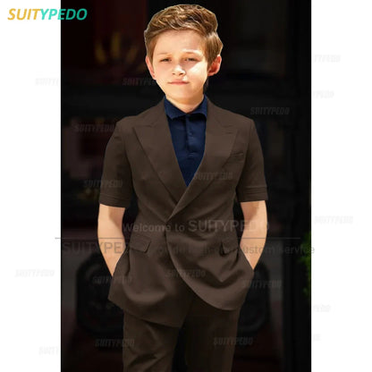 Big Boys Suit Graduation Ceremony Formal Outfits Birthday Party Newest Full Children's Set Homecoming Custom Fashion Costumes