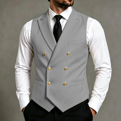 Men's Double Breasted Vest for Wedding & Formal Occasions