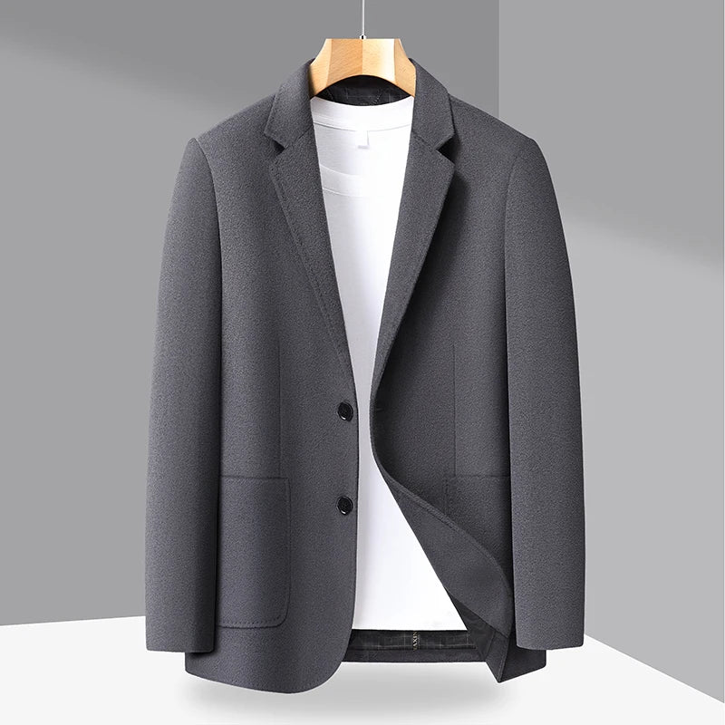 Spring/Summer new men's high-end wool suit jacket - stylish and form-fitting suit top, suitable for home and daily wear.