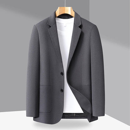 Spring/Summer new men's high-end wool suit jacket - stylish and form-fitting suit top, suitable for home and daily wear.