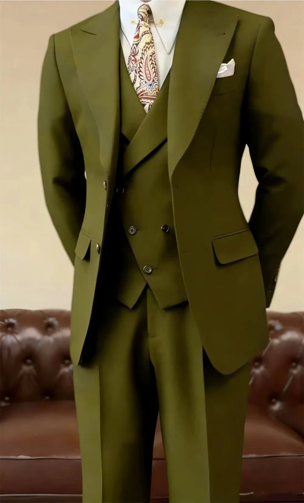 Classic Black Men's Suits 3 Pcs Jacket+Vest+Pant Fashion Groomsmen Suit Slim Fit Bespoke Formal Office Event Men's Suit