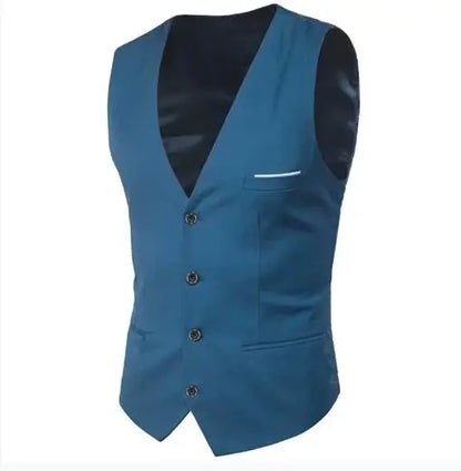 Men's Suit Vest Single Breasted Sleeveless Waistcoat for Weddings and Formal Events