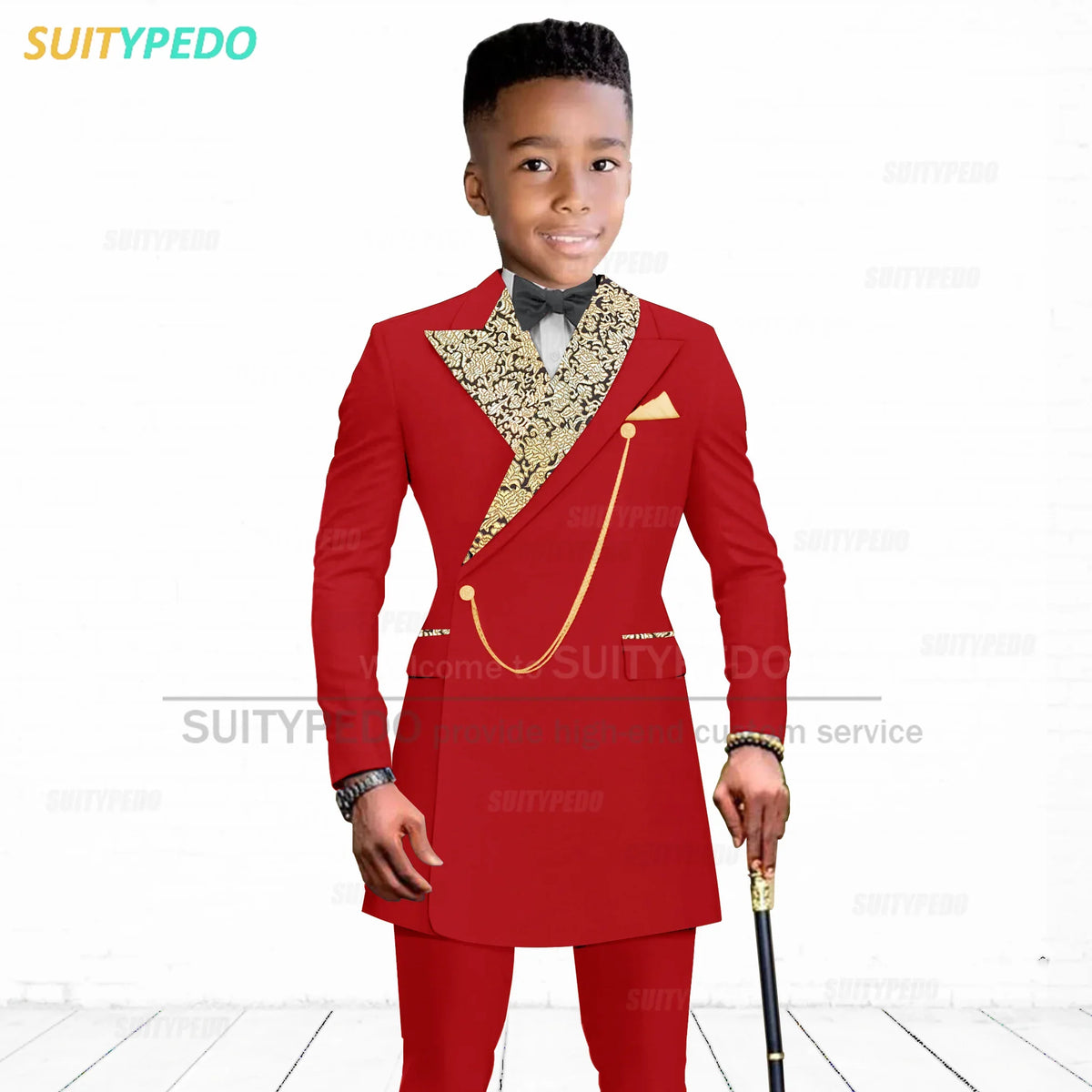 Luxury Boy's Suit Set Homecoming Party Kids Jackets Tailor-made Slim Fit Blazer Pants 2 Pieces Wedding Party Children Tuxedos