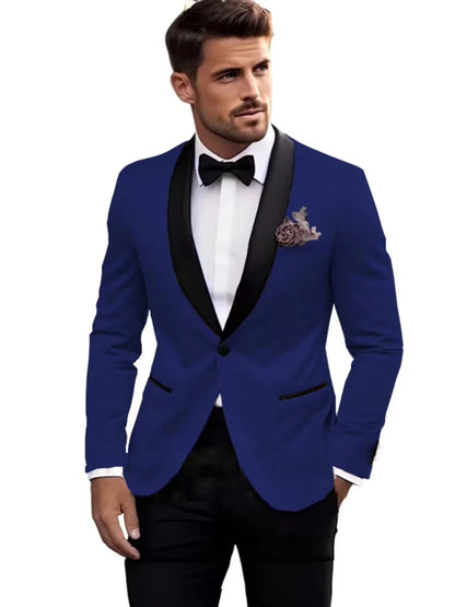 Premium Handsome Men's Suits 2 Pieces Jacket Pants Wedding Groom Sets Classy High Quality Suit Set For Man Business Outfit