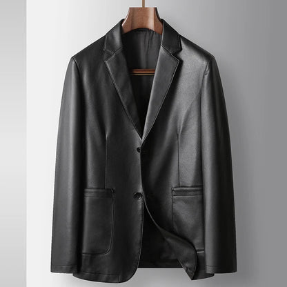 Men's Smart Casual Blazer Single Breasted Slim Fit Spring Autumn Business Jacket