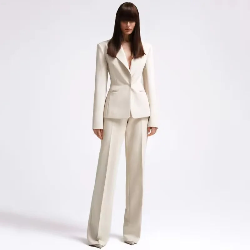 Mint Green 2-Piece Women's Pant Suits Elegant Wedding Occasion Clothing Slim Fit Formal Office Lady Blazer Set(Jacket+Pants)