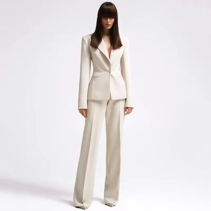 Mint Green 2-Piece Women's Pant Suits Elegant Wedding Occasion Clothing Slim Fit Formal Office Lady Blazer Set(Jacket+Pants)
