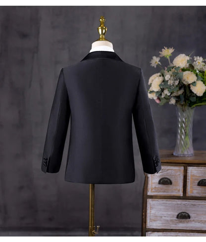 Flower Boys Piano Photography Suit Kids Party Ceremony Costume Children Birthday Wedding Prom Eve Wear Performance Tuxedo Dress