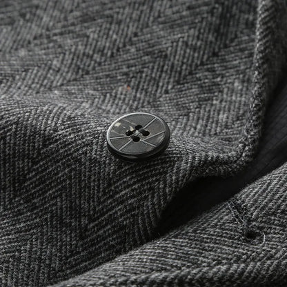 KIDWHXR Man Suit Coat Non-ironing Striped Turn Down Collar Male Outerwear Slim Long Sleeve Pocket Business Casual Men Blazer