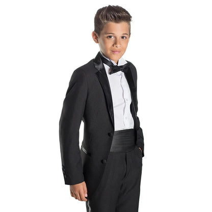 Chic Kids Clothes Fashion Satin Notch Lapel Formal Wedding Tuxedos Elegant Single Breasted Boys Suits 2 Piece (Blazer+Pants)