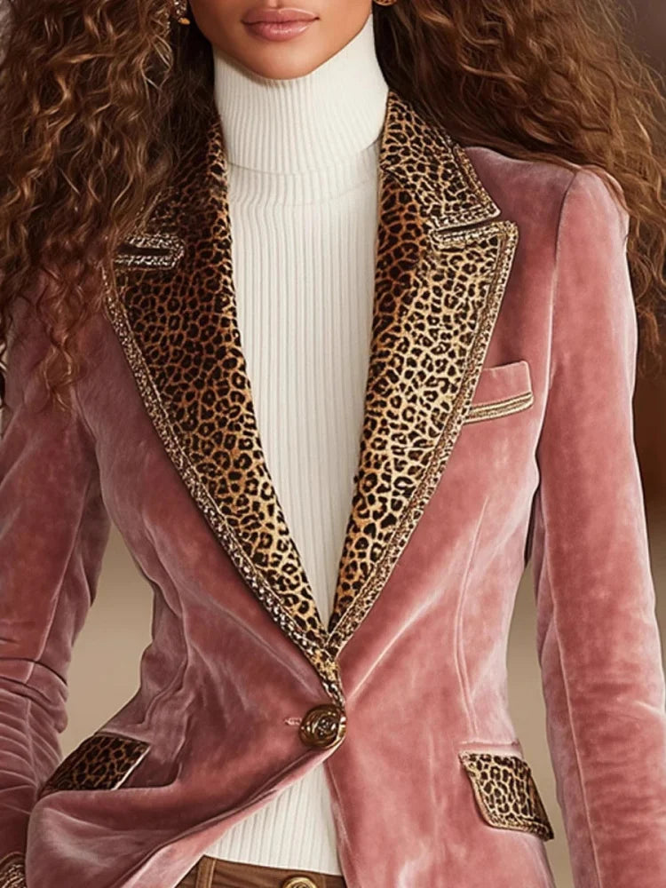 Women's Long Sleeve Velvet Jacket Pure Color Splicing Lace Independent Station Fashion Autumn Season Regular Thickness Polyes...