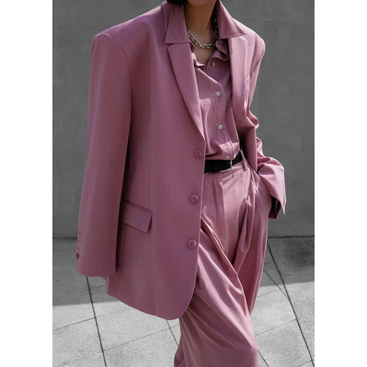 Custom Made Women's Suit Single-breasted Peaked Lapel 2 Pieces(Jacket+Pants) Petite-friendly Bridesmaid Blazer Elegant Set