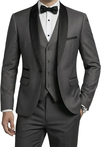 Ensemble de Costume Homme Manteau Gilet Pantalon / Affaires Garçons d'Honneur Mariage Robe Formelle Blazer Pantalon