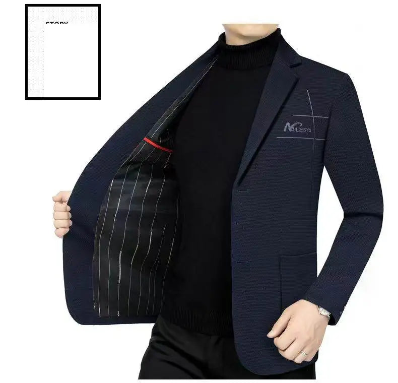 Blazer Men's Fashion Outdoor Travel Camping Youth Wedding Versatile Host School Uniform Slim Fit Casual Korean Version Blazer