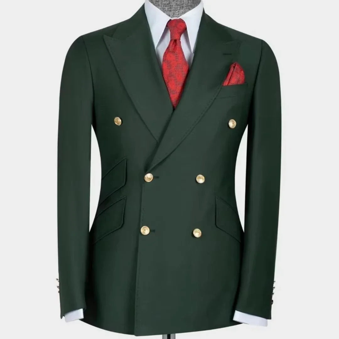 Solid Suit Blazer For Men Groom's Wedding 1 Pieces Slim Fit Jacket Coat Peak Lapel Luxury Men Suit Jacket Tuxedo Gold Buttons