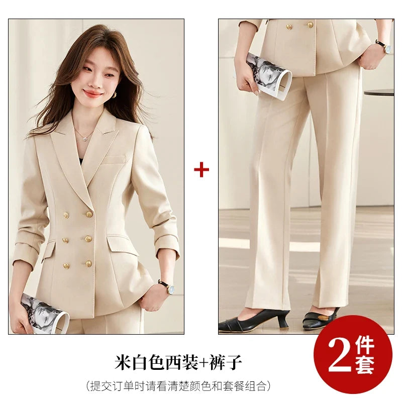 Fashionable professional women's wear. Two-piece pants + blazer, exquisite elegant, new style for spring summer 2026