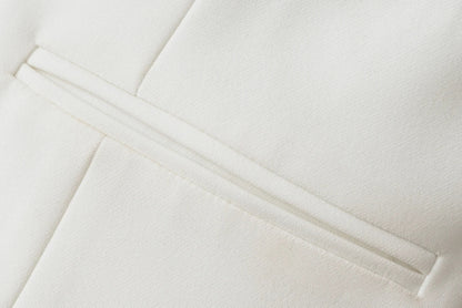 Whitevneck Short Vest for Women Spring & Fall Single-Breasted Slim Workplace Elegant Fashionable Top