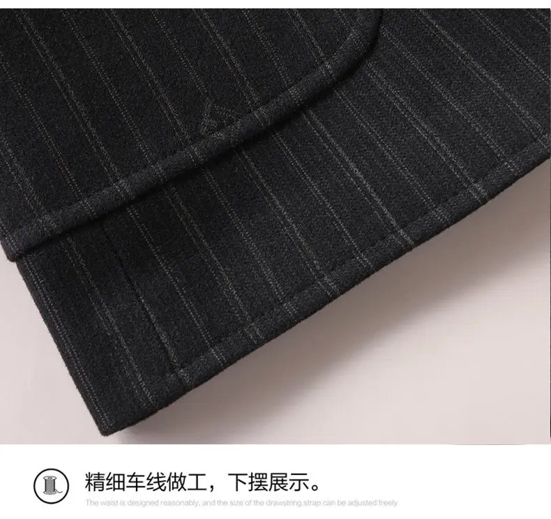 Men's Smart Casual Blazer – Single Breasted Polyester Jacket for Middle-Aged Men – Spring Autumn