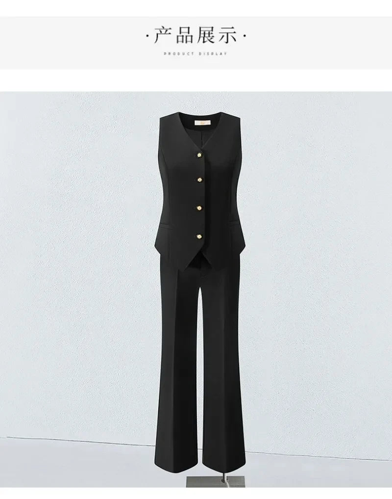 Women's Suits Vest 2026 New Spring Summer Temperament Slim Retro Thin Waistcoat Black Short Sleeveless Blazers Coat And Tops