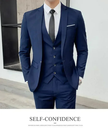 Costume blanc trois pièces pour homme, anti-plis, infroissable, anti-adhérence des poils, costume de travail formel d'affaires, vêtements de travail quatre saisons Dr