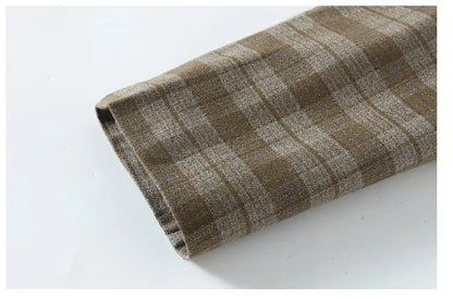 Men's Smart Casual Plaid Blazer – Single Breasted, Slim Fit, Spring Autumn