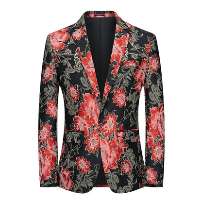 Men's High-Quality Fashion Suit Handsome Personality Stage Performance Banquet Business Casual Wear