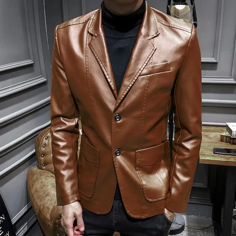 Spring Autumn Thin Man Suits and Blazers Vintage Fashionable Jacket for Men Simple Breasted Luxury Designer Classic New in Coats