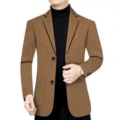 Blazer Men's Fashion Outdoor Travel Camping Youth Wedding Versatile Host School Uniform Slim Fit Casual Korean Version Blazer
