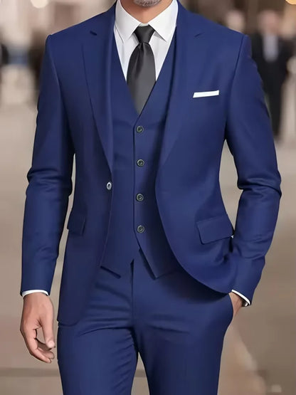 3 Piece Khaki Groom Tuxedo Men Suits for Wedding Business Notch Lapel Blazer Costume Homme Party Suits(Jacket+Vest+Pants)