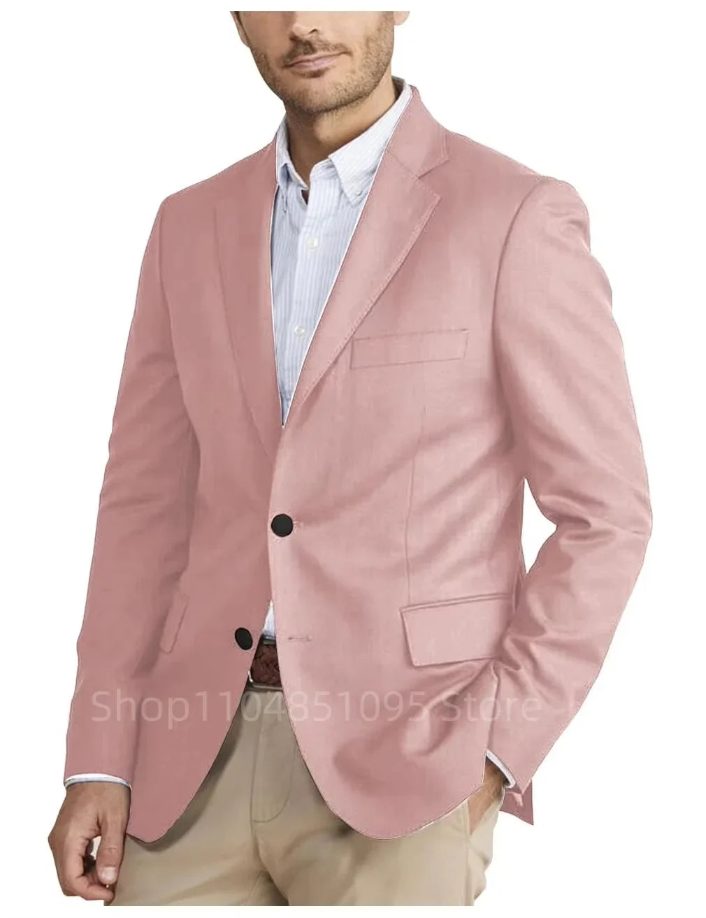 New Arrival Luxury Men Blazer Fashion Wedding Suits Blazers Male Notch Lapel Jacket Business Casual Solid Color Long Sleeve Top