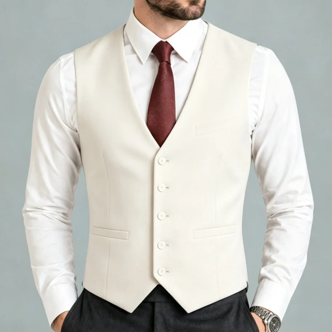 Men Suit Vest – Single Breasted Formal Waistcoat for Men