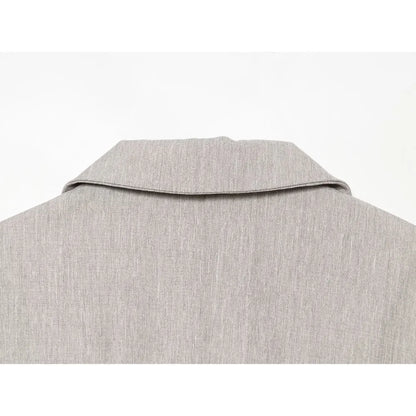 Stylish OL Style Pant Sets Women New Matching Sets Linen Blazer with Shoulder Pads and Flap Pockets + High-waisted Pleated Pants