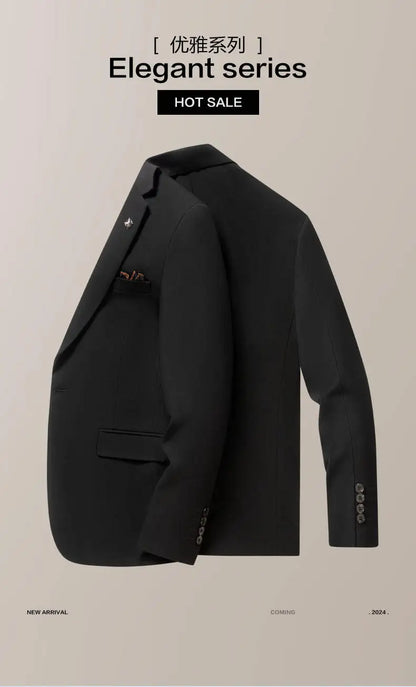 Blazer's New Men's Fashion Outdoor Travel Camping Youth Wedding Versatile, Hosting Campus Slimming Casual Korean Version Blazer