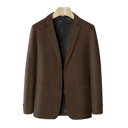 Men's Slim Fit Plaid Blazer for Weddings, Business & Casual Wear – Single Breasted